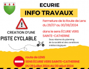 ⚠ TRAVAUX : Création d'une piste cyclable 2ème tranche du 29/07/2024 au 30/08/2024
